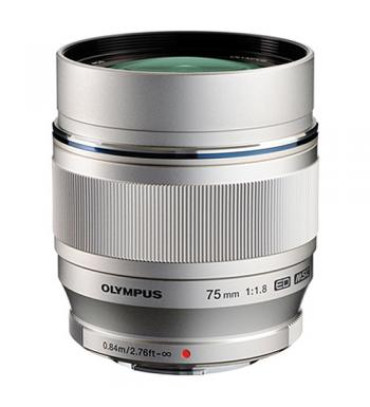 Olympus M.Zuiko Digital ED 75mm f/1.8 Lens (Silver)